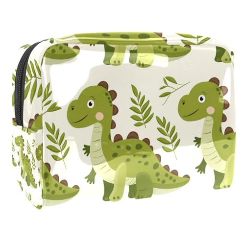 Kosmetiktaschen Für Frauen Niedliche Dinosaurier Schminkkoffer Reisetasche Kosmetiktasche Organizer 18.5x7.5x13cm von EJFICAHG