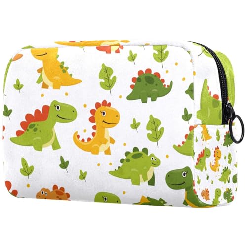 Kosmetiktaschen Für Frauen Niedliche Dinosaurier Schminkkoffer Reisetasche Kosmetiktasche Organizer von EJFICAHG