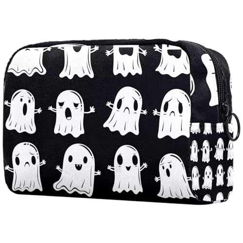 Kosmetiktaschen Für Frauen Niedliche Ghots-Muster Schminkkoffer Reisetasche Kosmetiktasche Organizer von EJFICAHG