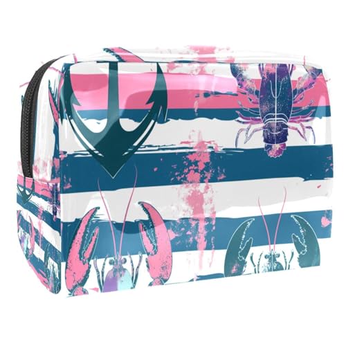 Kosmetiktaschen Für Frauen Rosa Kuchen Dessert Schminkkoffer Reisetasche Kosmetiktasche Organizer 18.5x7.5x13cm von EJFICAHG