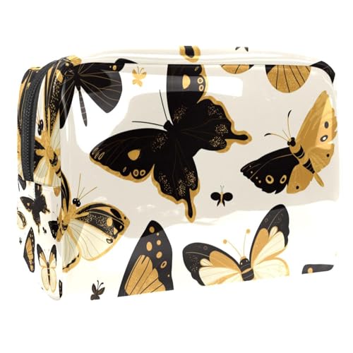 Kosmetiktaschen Für Frauen Weihnachts-Donuts Weihnachtsmann Schminkkoffer Reisetasche Kosmetiktasche Organizer 18.5x7.5x13cm von EJFICAHG