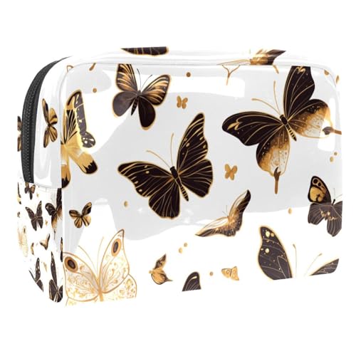 Kosmetiktaschen Für Frauen Weihnachts-Donuts Weihnachtsmann Schminkkoffer Reisetasche Kosmetiktasche Organizer 18.5x7.5x13cm von EJFICAHG