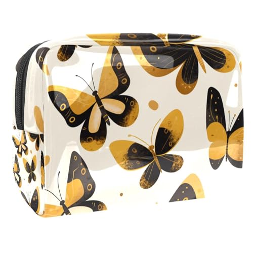 Kosmetiktaschen Für Frauen Weihnachts-Donuts Weihnachtsmann Schminkkoffer Reisetasche Kosmetiktasche Organizer 18.5x7.5x13cm von EJFICAHG