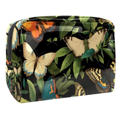 Kosmetiktaschen Für Frauen Weihnachts-Muster Schminkkoffer Reisetasche Kosmetiktasche Organizer 18.5x7.5x13cm von EJFICAHG