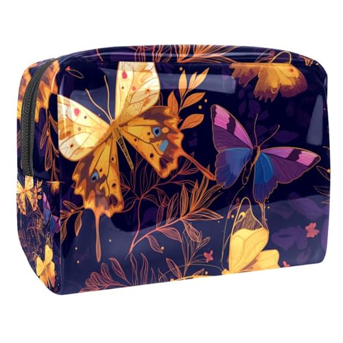 Kosmetiktaschen Für Frauen Weihnachts-Muster Schminkkoffer Reisetasche Kosmetiktasche Organizer 18.5x7.5x13cm von EJFICAHG