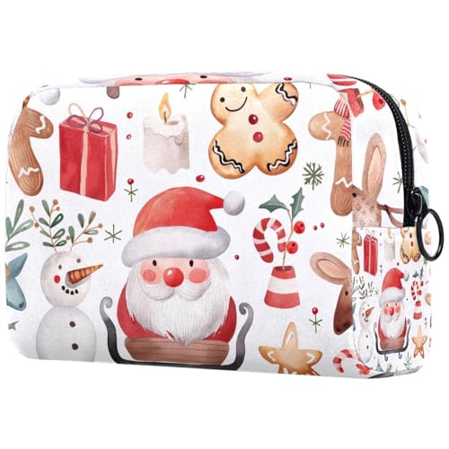 Kosmetiktaschen Für Frauen Weihnachts-Muster Schminkkoffer Reisetasche Kosmetiktasche Organizer von EJFICAHG
