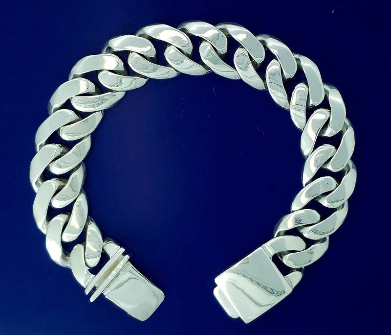 15, 5 Mm Schweres Sterling Silber Miami Cuban Link Armband Handmade in Usa 80 Gramm Massiv 925 Custom Box Lock von EJewelryPlus