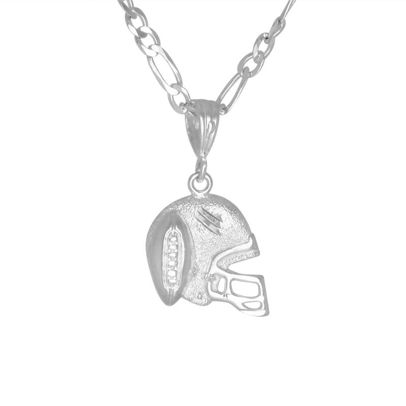 American-Football-Helm Mit Ball Diamant Geschnitten Charm Anhänger Halskette Sterling Silber 925 | Hergestellt in Usa American-Football-Helm Mit Ball Diamant Geschnitten Charm Anhänger Halskette Sterling Silber 925 | Hergestellt in Usa von EJewelryPlus