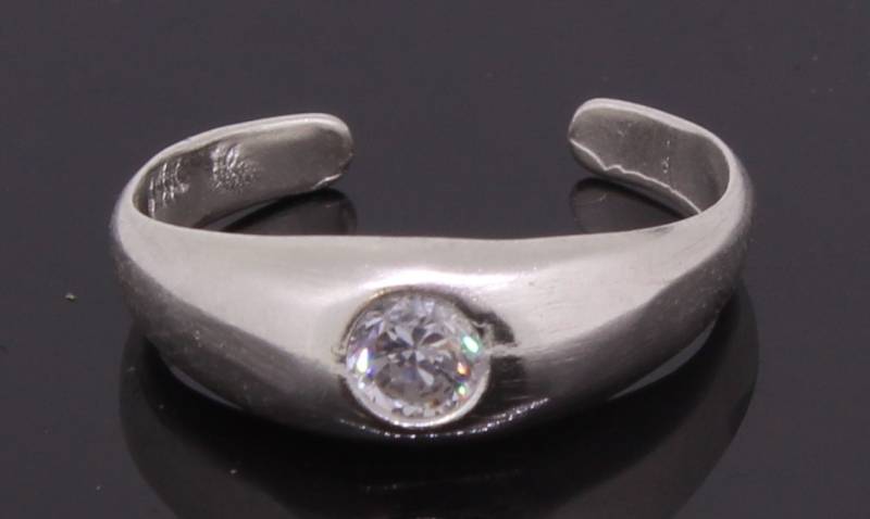 Cubic Zicronia Zehenring Einstellbar Silber 925 von EJewelryPlus