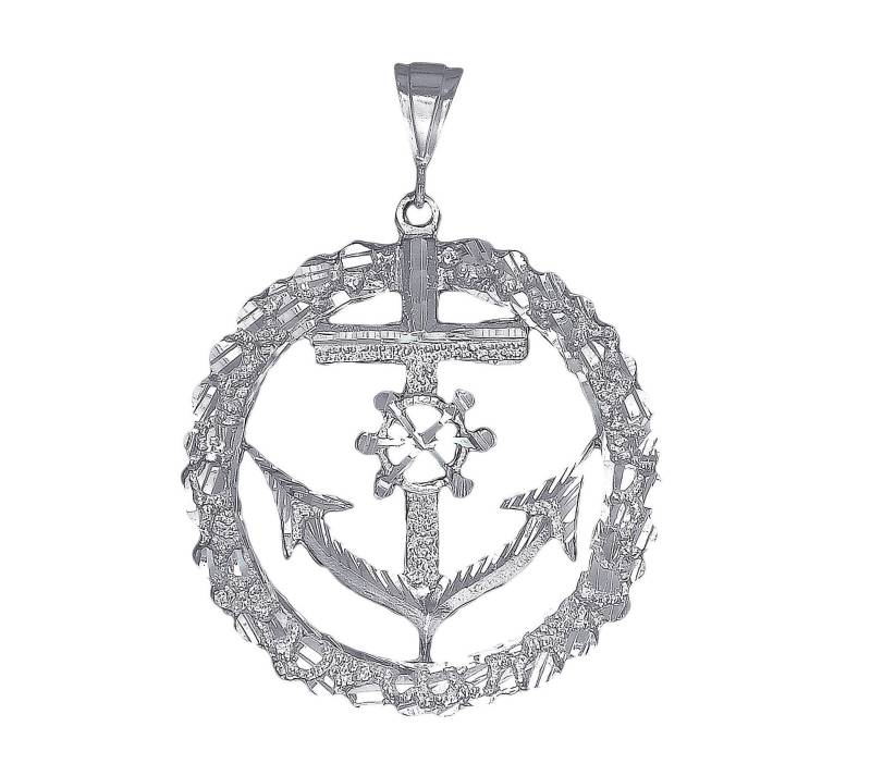 Große Schwere Nugget Design Sterling Silber Anker Kreuz Halskette 3, 5 Zoll 32 Gramm Mit Schnitt Diamant-Finish Und 24-Zoll-Kette Große Schwere Nugget Design Sterling Silber Anker Kreuz Halskette 3, 5 Zoll 32 Gramm Mit Schnitt Diamant-Finish Und 24-Zoll-Kette von EJewelryPlus