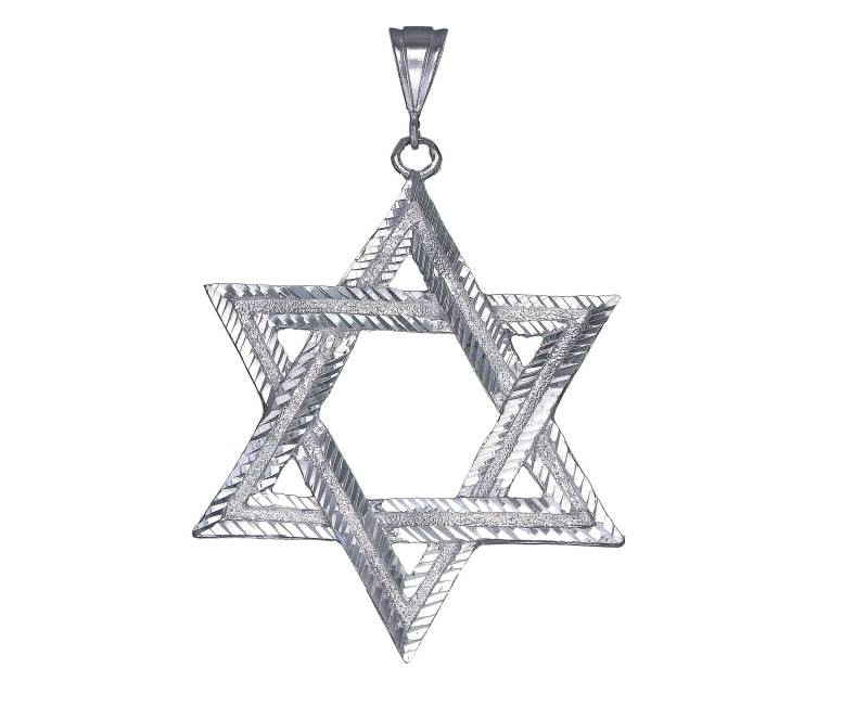 Große Schwere Sterling Silber Davidstern Anhänger Halskette 3, 5 Zoll, 25 Gramm Mit Schnitt Diamant-Finish Und 24-Zoll-Kette Große Schwere Sterling Silber Davidstern Anhänger Halskette 3, 5 Zoll, 25 Gramm Mit Schnitt Diamant-Finish Und 24-Zoll-Kette von EJewelryPlus