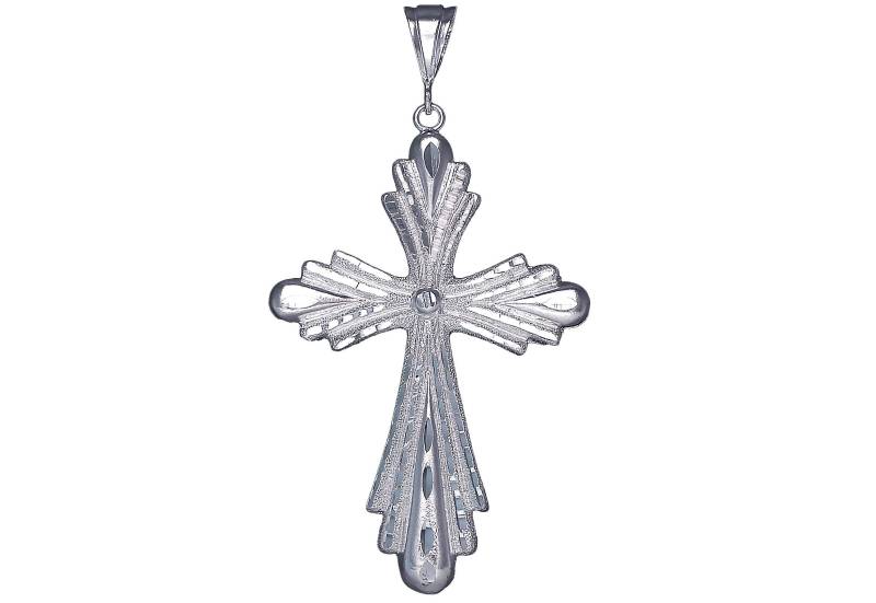 Große Schwere Sterling Silber Kreuz Ohne Jesus Halskette 3, 6 Zoll 15 Gramm Mit Schnitt Diamant-Finish Und 24-Zoll-Figaro-Kette Große Schwere Sterling Silber Kreuz Ohne Jesus Halskette 3, 6 Zoll 15 Gramm Mit Schnitt Diamant-Finish Und 24-Zoll-Figaro-Kette von EJewelryPlus