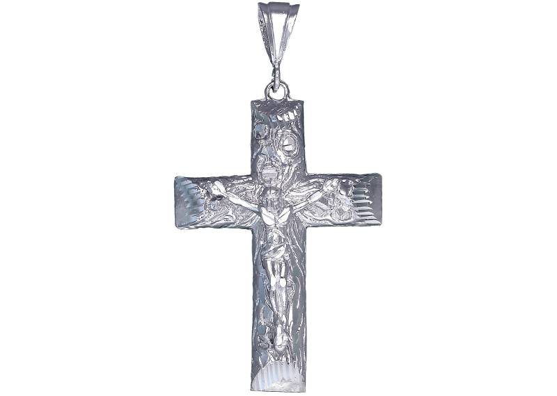Große Silber-Baum-Design Kreuz Mit Jesus Halskette 2, 9 Zoll 15 Gramm Schnitt Diamant-Finish Und 24-Zoll-Figaro-Kette Große Silber-Baum-Design Kreuz Mit Jesus Halskette 2, 9 Zoll 15 Gramm Schnitt Diamant-Finish Und 24-Zoll-Figaro-Kette von EJewelryPlus