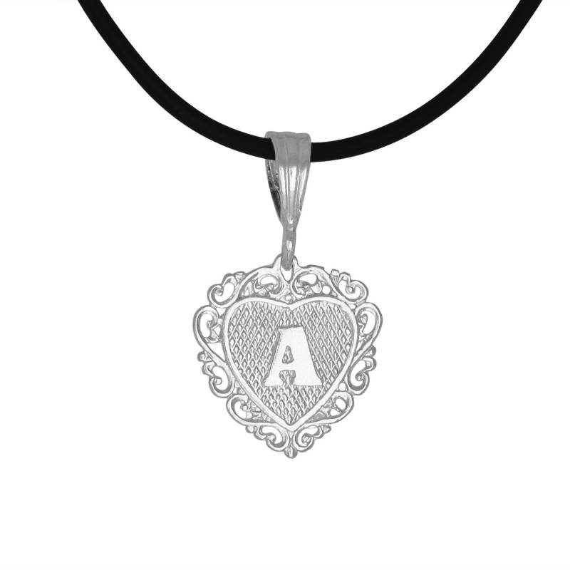 Initial Halskette Silber, Personalisierte Halskette, Herzförmige Alphabet, Geschenke von EJewelryPlus