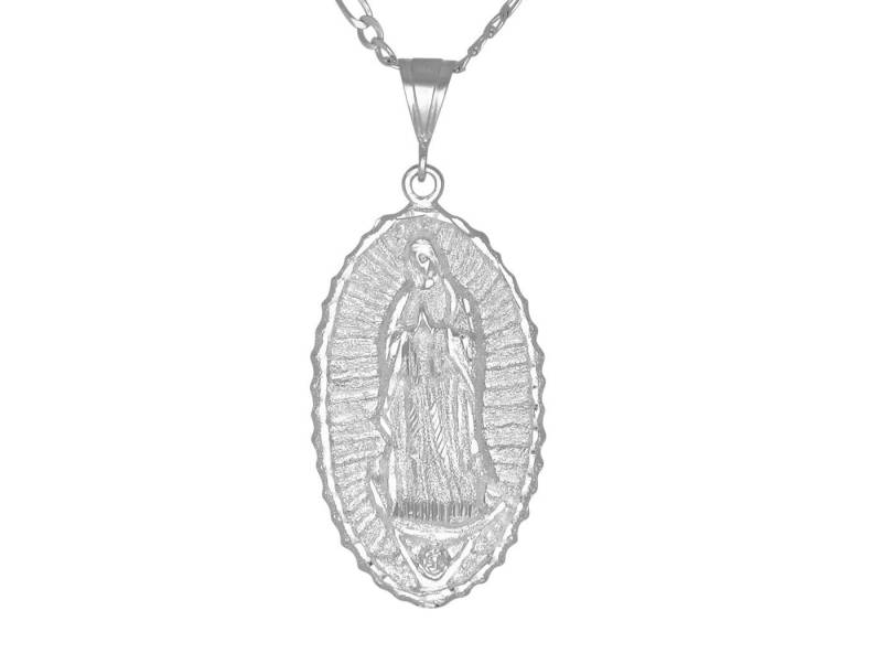 Jungfrau Maria Unserer Lieben Frau Von Guadalupe Diamant Geschnitten Charm Anhänger Halskette Sterling Silber 925 | Hergestellt in Usa Jungfrau Maria Unserer Lieben Frau Von Guadalupe Diamant Geschnitten Charm Anhänger Halskette Sterling Silber 925 | Hergestellt in Usa von EJewelryPlus