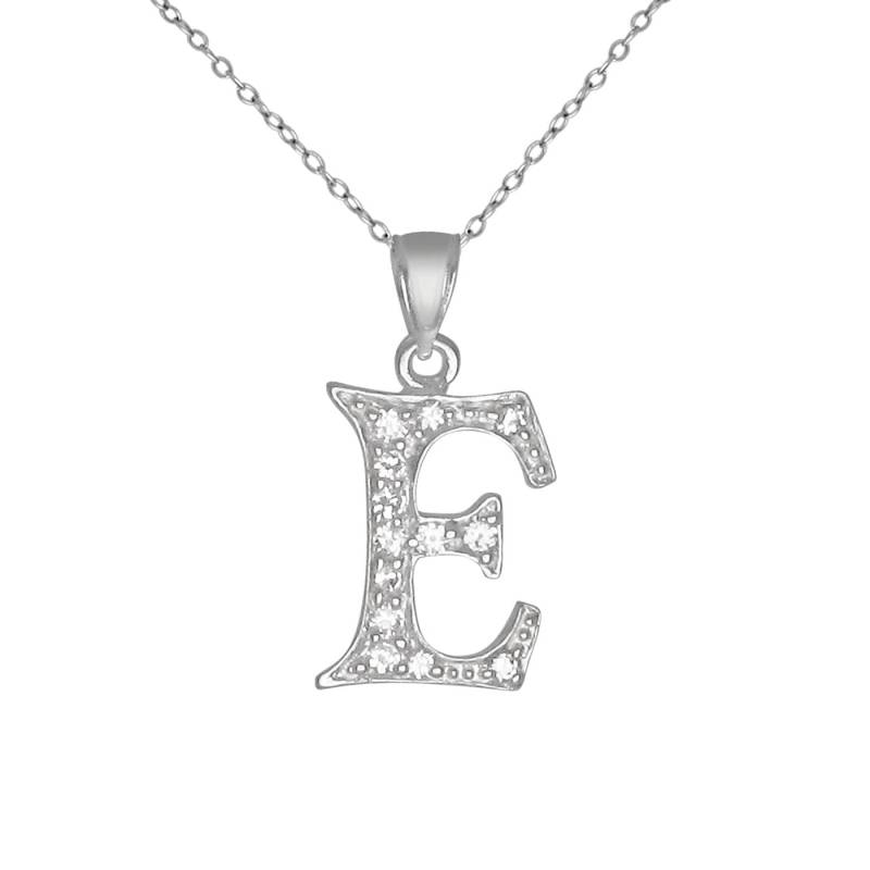 Sterling Silber 925 "E" Initial Anhänger Mit Zirkonia Steinen | Hergestellt in Usa Sterling Silber 925 "E" Initial Anhänger Mit Zirkonia Steinen | Hergestellt in Usa von EJewelryPlus