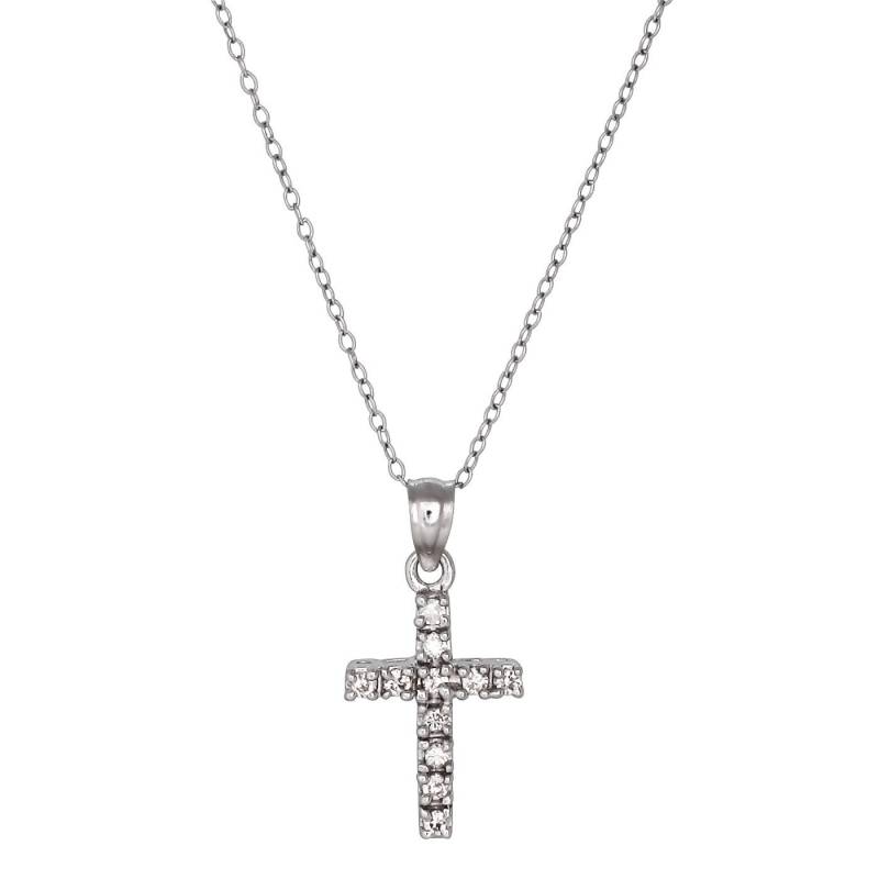 Sterling Silber 925 Kreuz Anhänger Mit Zirkonia | Cz Steinen | Hergestellt in Usa von EJewelryPlus