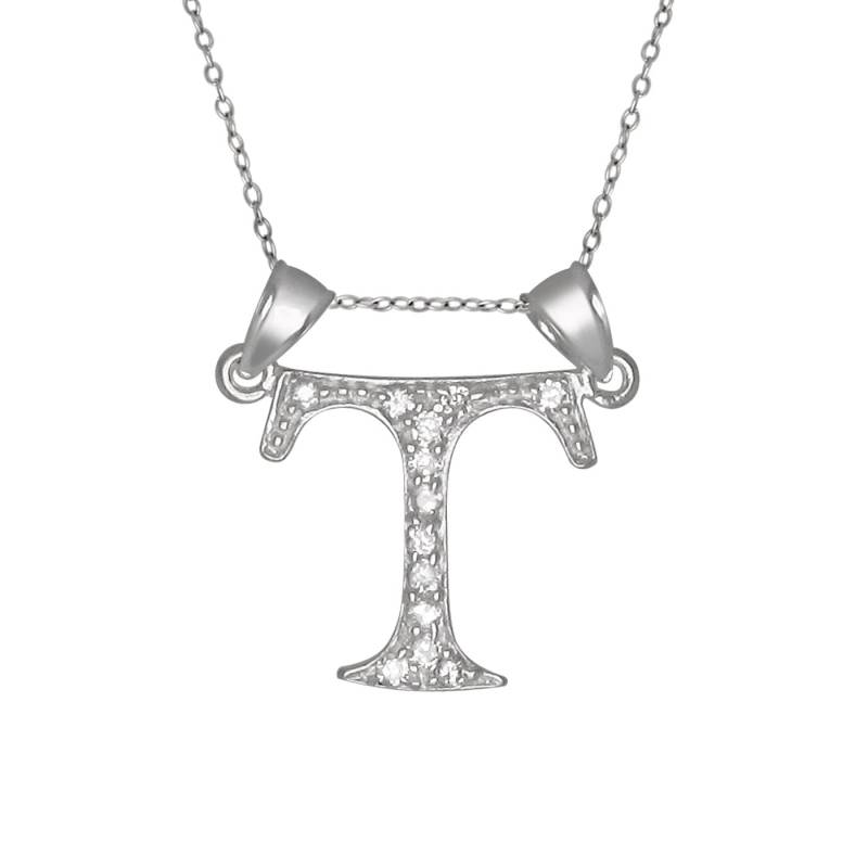 Sterling Silber 925 "T" Initial Anhänger Mit Zirkonia Steinen | Hergestellt in Usa Sterling Silber 925 "T" Initial Anhänger Mit Zirkonia Steinen | Hergestellt in Usa von EJewelryPlus