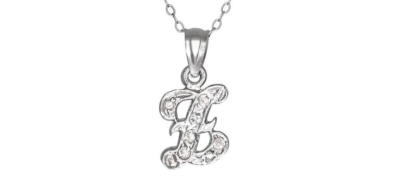 Sterling Silber 925 "Z" Initial Anhänger Mit Zirkonia Steinen | Hergestellt in Usa von EJewelryPlus