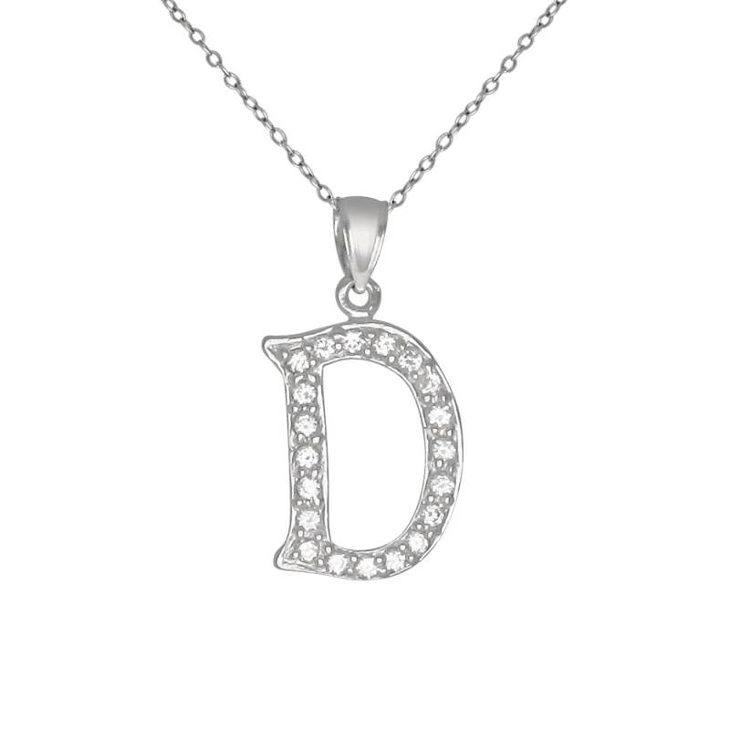 Sterling Silber 925Er "D" Erste Anhänger Mit Zirkonia Steinen | Hergestellt in Usa Sterling Silber 925Er "D" Erste Anhänger Mit Zirkonia Steinen | Hergestellt in Usa von EJewelryPlus