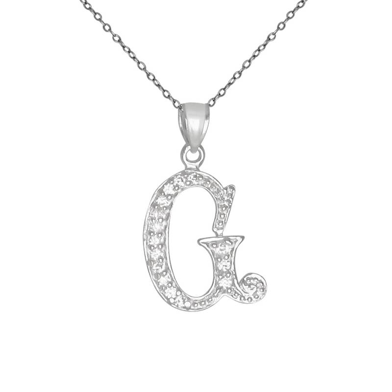 Sterling Silber 925Er "G" Erste Anhänger Mit Zirkonia Steinen | Hergestellt in Usa Sterling Silber 925Er "G" Erste Anhänger Mit Zirkonia Steinen | Hergestellt in Usa von EJewelryPlus