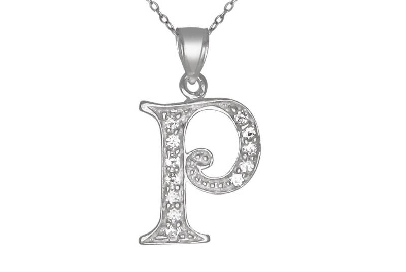 Sterling Silber 925Er "P" Initial Anhänger Mit Zirkonia Steinen | Hergestellt in Usa Sterling Silber 925Er "P" Initial Anhänger Mit Zirkonia Steinen | Hergestellt in Usa von EJewelryPlus