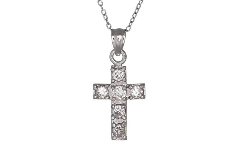 Sterling Silber Kreuz Anhänger Mit Zirkonia | Cz Steinen Aus.925 | Hergestellt in Usa von EJewelryPlus