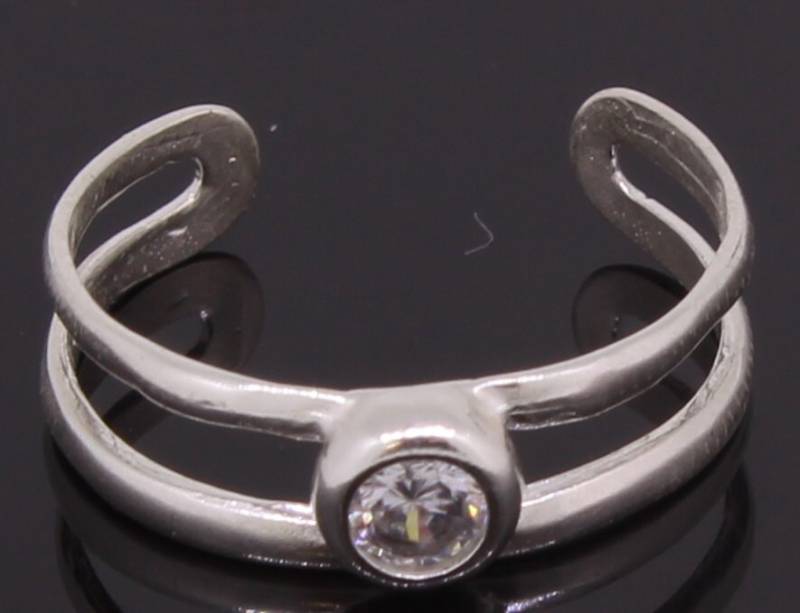 Zehe Ring Silber Mit Cz Stein Handgefertigt in Den Usa von EJewelryPlus