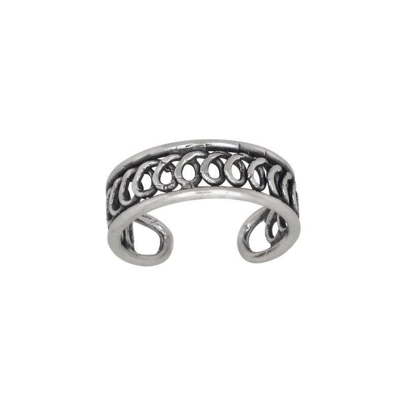 sterling Silber 925 Bali Design Zehenring Größenverstellbar | Hergestellt in Usa von EJewelryPlus