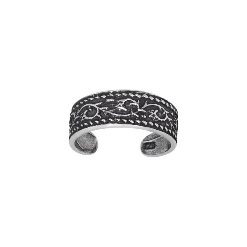 sterling Silber 925 Blühenden Reben Zehenring Größenverstellbar | Hergestellt in Usa von EJewelryPlus
