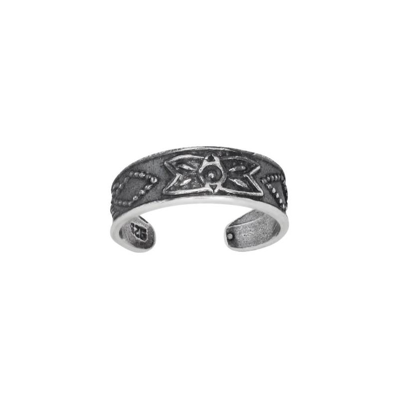 sterling Silber 925 Blume Design Zehe Ring Größenverstellbar | Hergestellt in Usa von EJewelryPlus