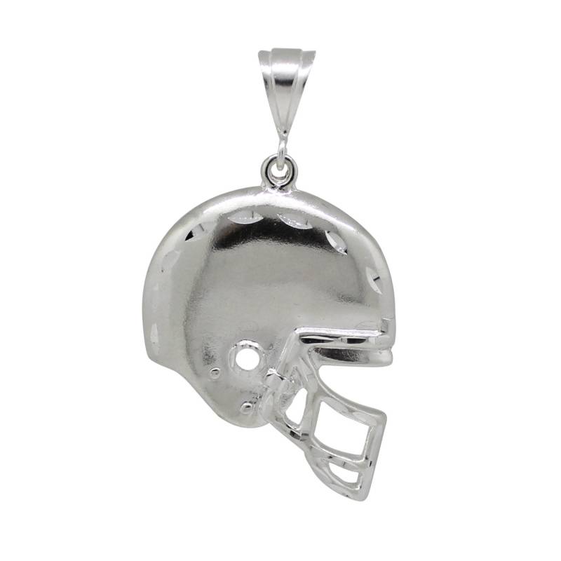 sterling Silber 925 Diamanten Football Helm Anhänger Halskette Handmade in Usa Hergestellt von EJewelryPlus