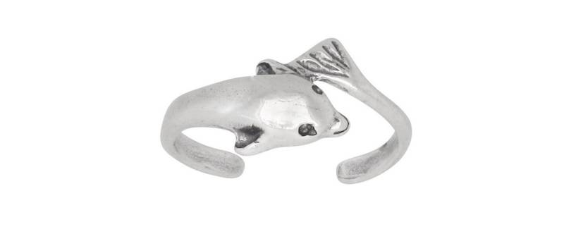 sterling Silber 925 Dolphin Zehenring Größenverstellbar | Hergestellt in Usa von EJewelryPlus