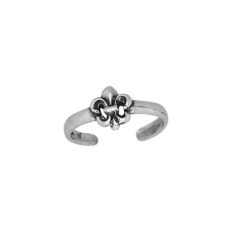 sterling Silber 925 Fluer De Lis Zehenring Größenverstellbar | Hergestellt in Usa von EJewelryPlus