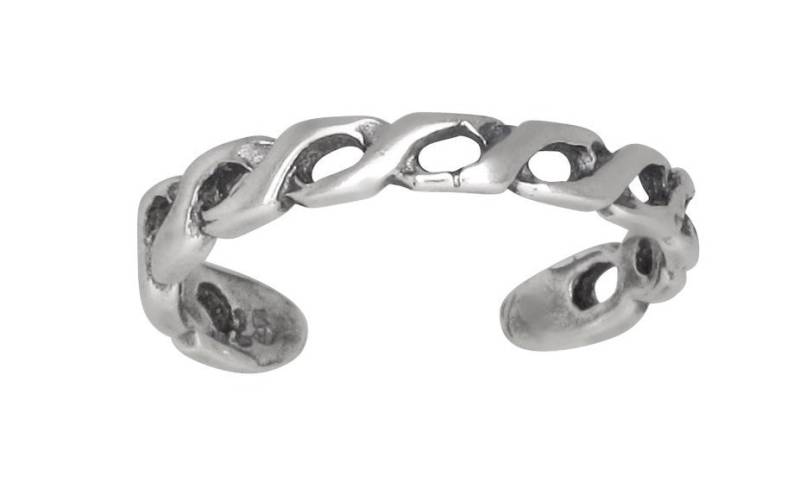 sterling Silber 925 Geflochten Zehenring Größenverstellbar | Hergestellt in Usa von EJewelryPlus