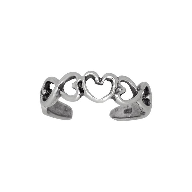 sterling Silber 925 Herz Und Infinity Design Zehenring Größenverstellbar | Hergestellt in Usa von EJewelryPlus