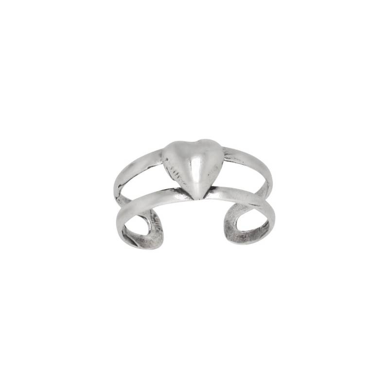 sterling Silber 925 Herz Zehenring Größenverstellbar | Hergestellt in Usa von EJewelryPlus