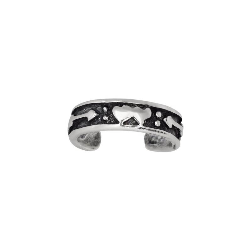 sterling Silber 925 Herzen Und Pfeile Zehenring Größenverstellbar | Hergestellt in Usa von EJewelryPlus