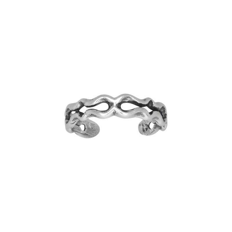 sterling Silber 925-Höhle-Entwurfs-Toe Ring Größenverstellbar | Hergestellt in Usa von EJewelryPlus