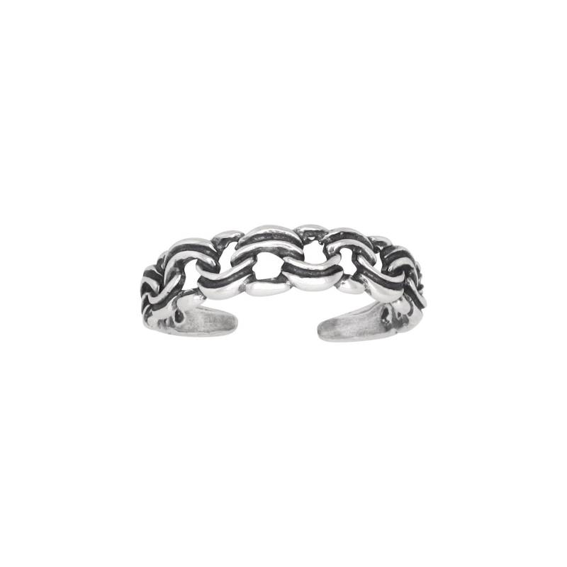 sterling Silber 925 Kette Design Zehenring Größenverstellbar | Hergestellt in Usa von EJewelryPlus