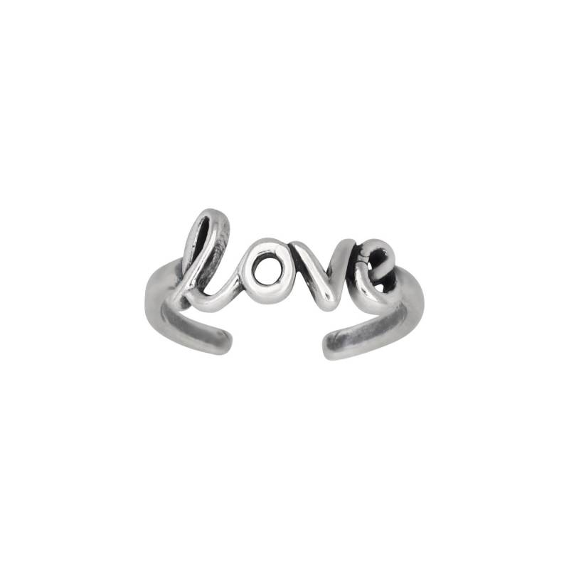 sterling Silber 925 Liebe Zehenring Größenverstellbar | Hergestellt in Usa von EJewelryPlus