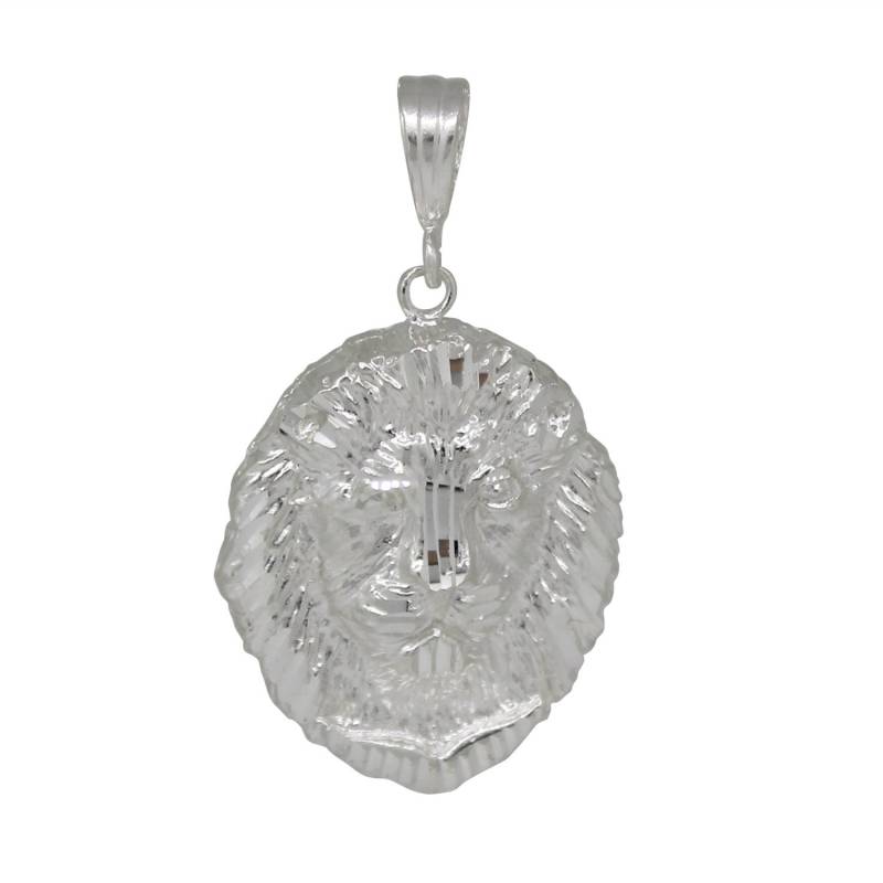 sterling Silber 925 Löwenkopf Anhänger Charm Halskette Diaomondcut Handarbeit Hergestellt in Usa von EJewelryPlus