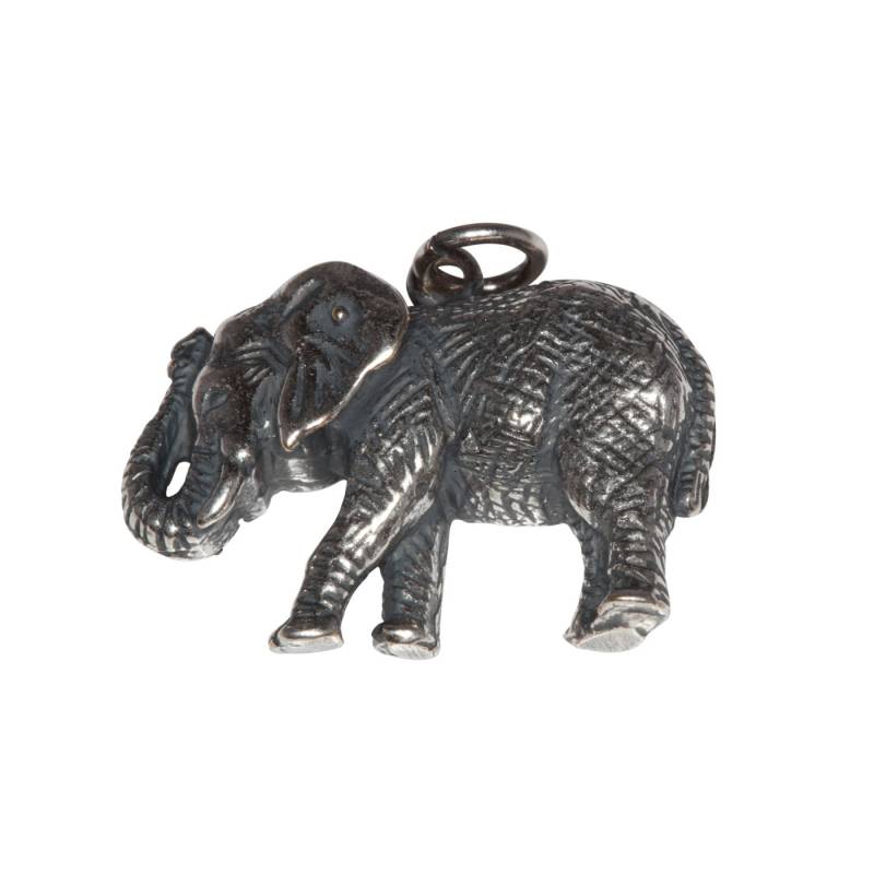 sterling Silber 925 Oxidiert Glück Elefant Charm Halskette | Hergestellt in Usa von EJewelryPlus