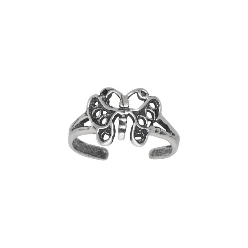 sterling Silber 925 Schmetterling Zehenring Größenverstellbar | Hergestellt in Usa von EJewelryPlus