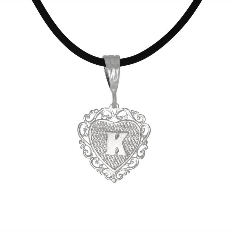 sterling Silber 925Er "K" Erste Herz-Anhänger | Hergestellt in Usa von EJewelryPlus