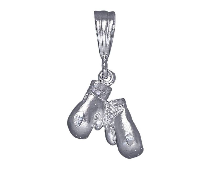 sterling Silber Boxhandschuhe 3D Charmehalskette 1, 1 Zoll 3, 2 Gramm Mit Schnitt Diamant-Finish Und 24-Zoll-Figaro-Kette sterling Silber Boxhandschuhe 3D Charmehalskette 1, 1 Zoll 3, 2 Gramm Mit Schnitt Diamant-Finish Und 24-Zoll-Figaro-Kette von EJewelryPlus