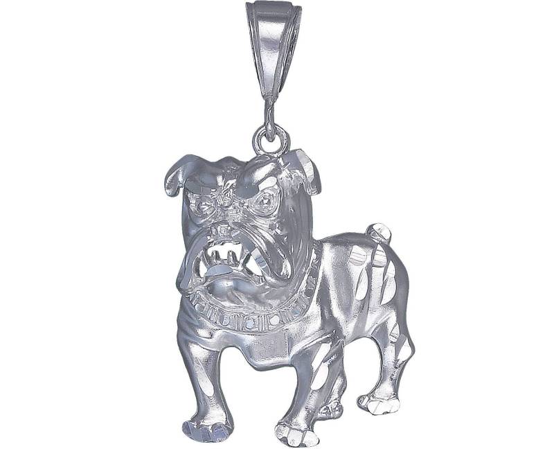 sterling Silber Bulldogge Charmehalskette 1, 8 Zoll 6, 5 Gramm Mit Schnitt Diamant-Finish Und 24-Zoll-Figaro-Kette sterling Silber Bulldogge Charmehalskette 1, 8 Zoll 6, 5 Gramm Mit Schnitt Diamant-Finish Und 24-Zoll-Figaro-Kette von EJewelryPlus