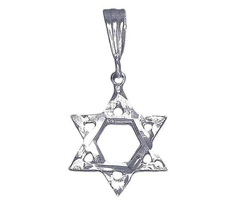 sterling Silber Davidstern Anhänger Halskette 1, 3 Zoll 1, 9 Gramm Mit Schnitt Diamant-Finish Und 18-Zoll-Kette sterling Silber Davidstern Anhänger Halskette 1, 3 Zoll 1, 9 Gramm Mit Schnitt Diamant-Finish Und 18-Zoll-Kette von EJewelryPlus