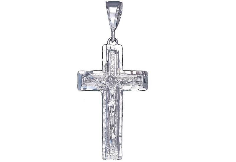 sterling Silber Kreuz Mit Jesus Halskette 2.16 Zoll 6 Gramm Schnitt Diamant-Finish Und 24-Zoll-Figaro-Kette sterling Silber Kreuz Mit Jesus Halskette 2.16 Zoll 6 Gramm Schnitt Diamant-Finish Und 24-Zoll-Figaro-Kette von EJewelryPlus