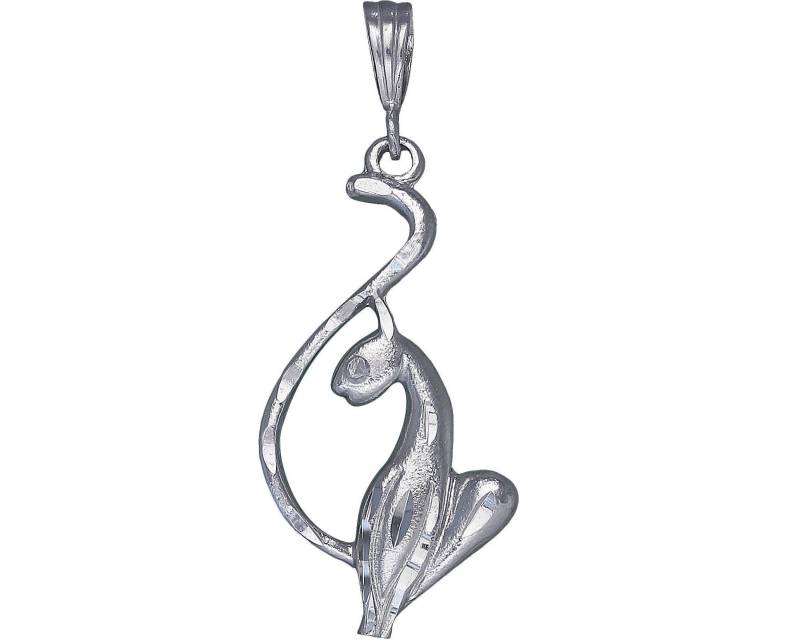 sterling Silber Panther Anhänger Halskette 2 Zoll 4, 8 Gramm Mit Schnitt Diamant-Finish Und 24-Zoll-Figaro-Kette sterling Silber Panther Anhänger Halskette 2 Zoll 4, 8 Gramm Mit Schnitt Diamant-Finish Und 24-Zoll-Figaro-Kette von EJewelryPlus